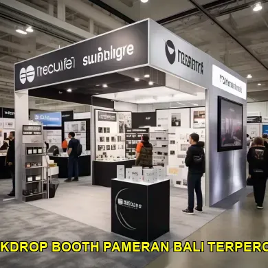 backdrop booth pameran bali terpercaya